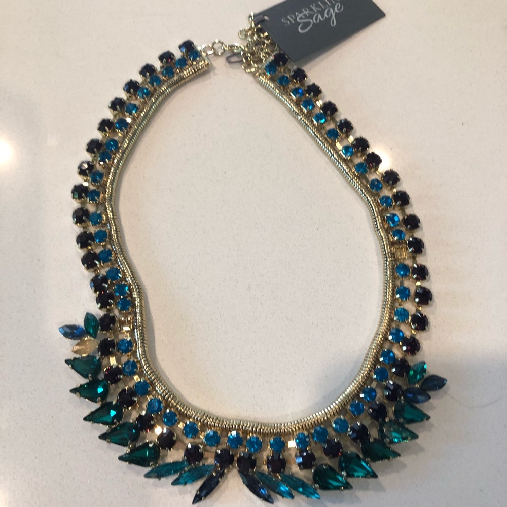 Sparkling safe statement necklace NWT